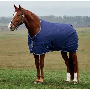 WeatherBeeta ComFiTec Tyro Standard Neck 50G Horse Turnout, Navy/Charcoal, 66-in