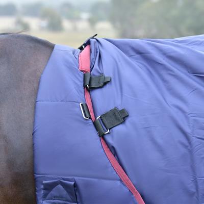 Show full view: WeatherBeeta ComFiTec Essential Detach-A-Neck 220G Horse Turnout, Navy/Burgundy, 81-in slide 3 of 9