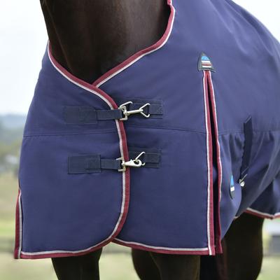 Show full view: WeatherBeeta ComFiTec Essential Standard Neck 360G Horse Turnout, Navy/Burgundy, 81-in slide 3 of 7