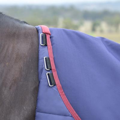 Show full view: WeatherBeeta ComFiTec Essential Standard Neck 50G Horse Turnout, Navy/Burgundy, 75-in slide 5 of 6