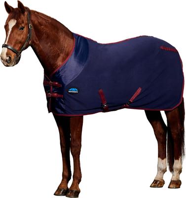 Show full view: WeatherBeeta Anti-Static Fleece Standard Neck Horse Cooler, Navy/Burgundy, 84-in slide 5 of 5
