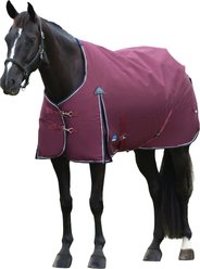 WeatherBeeta ComFiTec Essential Standard Neck 360G Horse Turnout, Burgundy/Navy, 51-in slide 2 of 7