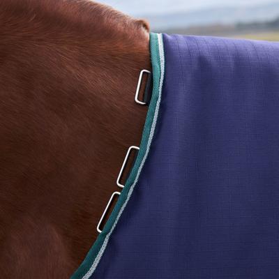 Show full view: WeatherBeeta ComFiTec Plus Dynamic Standard Neck 100G Horse Turnout, Navy/Forest Green, 69-in slide 5 of 9
