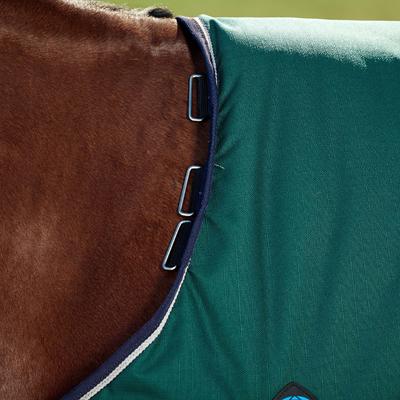 Show full view: WeatherBeeta ComFiTec Plus Dynamic Standard Neck 0G Horse Turnout, Forest Green/Navy, 84-in slide 5 of 8