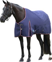 WeatherBeeta ComFiTec Essential Standard Neck 360G Horse Turnout, Navy/Burgundy, 87-in slide 2 of 8