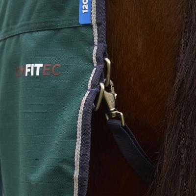 Show full view: WeatherBeeta ComFiTec Plus Dynamic Standard Neck 0G Horse Turnout, Forest Green/Navy, 84-in slide 6 of 8