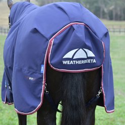 WeatherBeeta ComFiTec Essential Combo Neck 360G Horse Turnout, Navy/Burgundy, 66-in slide 2 of 9
