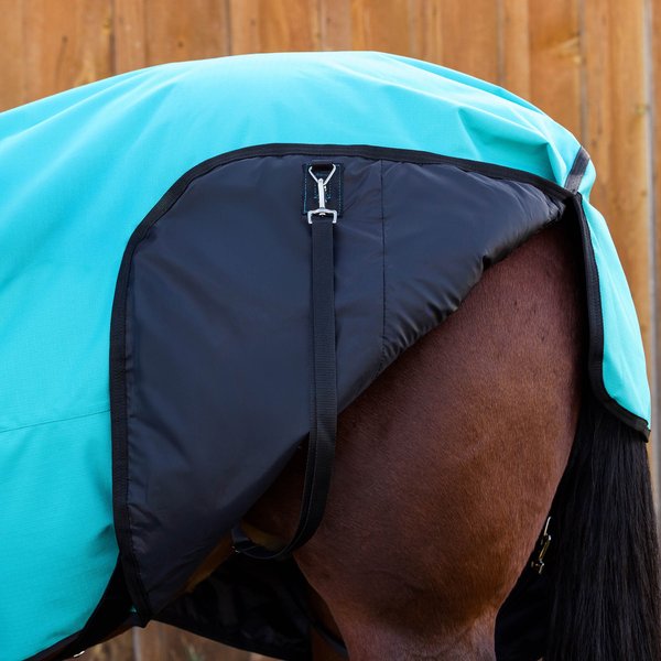 Show full view: WeatherBeeta ComFiTec Original Standard Neck Horse Turnout, Turquoise/Black, 84-in slide 6 of 8