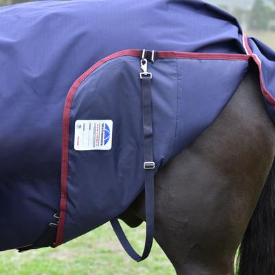 Show full view: WeatherBeeta ComFiTec Essential Detach-A-Neck 220G Horse Turnout, Navy/Burgundy, 81-in slide 7 of 9