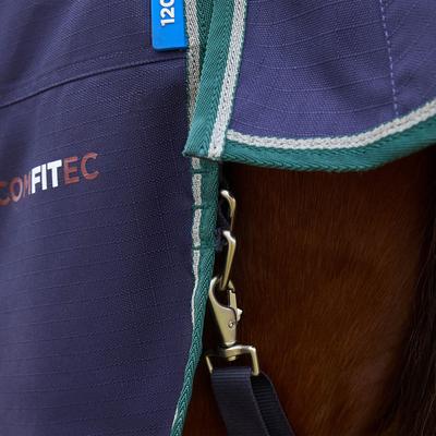 Show full view: WeatherBeeta ComFiTec Plus Dynamic Standard Neck 100G Horse Turnout, Navy/Forest Green, 69-in slide 8 of 9