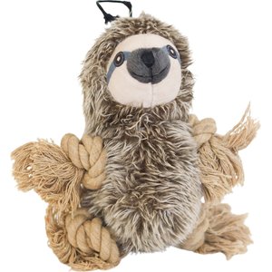 SteelDog USA Ropers Sloth Squeaky Plush Dog Toy