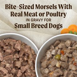 Merrick Lil’ Plates Dinner Duos Teeny Texas Steak Tips Dinner & Tiny Thanksgiving Day Dinner Variety Pack Grain-Free Wet Dog Food, 3.5-oz tub, case of 12 slide 2 of 8