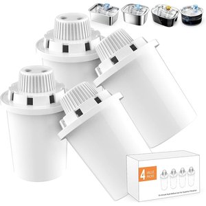 LESOTC Compatible with D2341/D2340/D2223/D2419 Models Dog Water Fountain Replacement Filters, 4 count