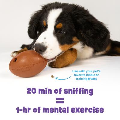 Show full view: Brightkins Football Treat Dispensing Dog Toy, Multi Color, 8.19 x 5.24 x 3.46-in slide 6 of 9