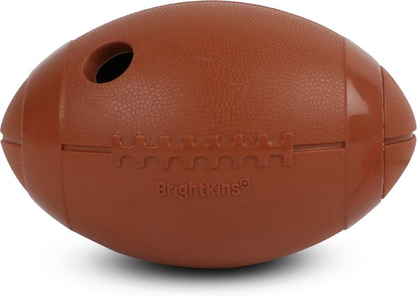 Show full view: Brightkins Football Treat Dispensing Dog Toy, Multi Color, 8.19 x 5.24 x 3.46-in slide 1 of 9
