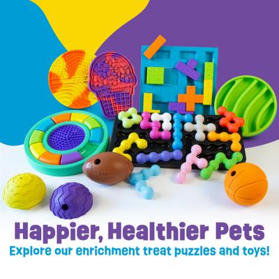 Show full view: Brightkins Basketball Treat Dispensing Dog Toy, Multi Color, 8.19 x 6.3 x 4.13-in slide 7 of 9