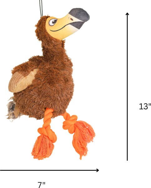 Show full view: SteelDog USA Ruffian Bird Dodo Squeaky Plush Dog Toy slide 3 of 5