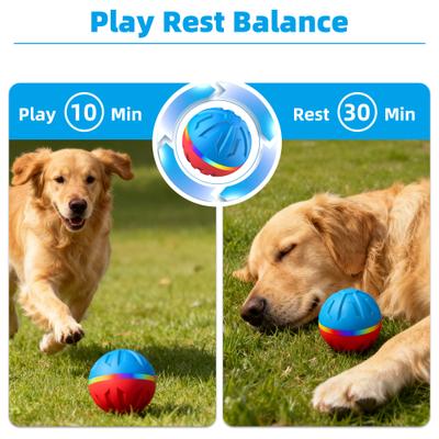 Show full view: Casfuy Durable Motion Activated 2 Speed Interactive Ball Dog Toy with Remote & LED Light & Ball Cover, Blue slide 2 of 9