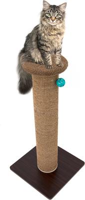 Show full view: Kitty City Sisal Mat Cat Scratcher with Perch, Tan slide 7 of 10