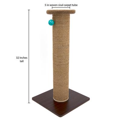 Show full view: Kitty City Sisal Mat Cat Scratcher with Perch, Tan slide 5 of 10