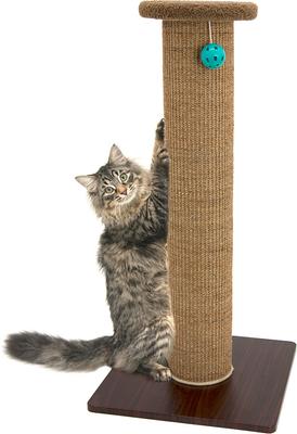 Show full view: Kitty City Sisal Mat Cat Scratcher with Perch, Tan slide 2 of 10