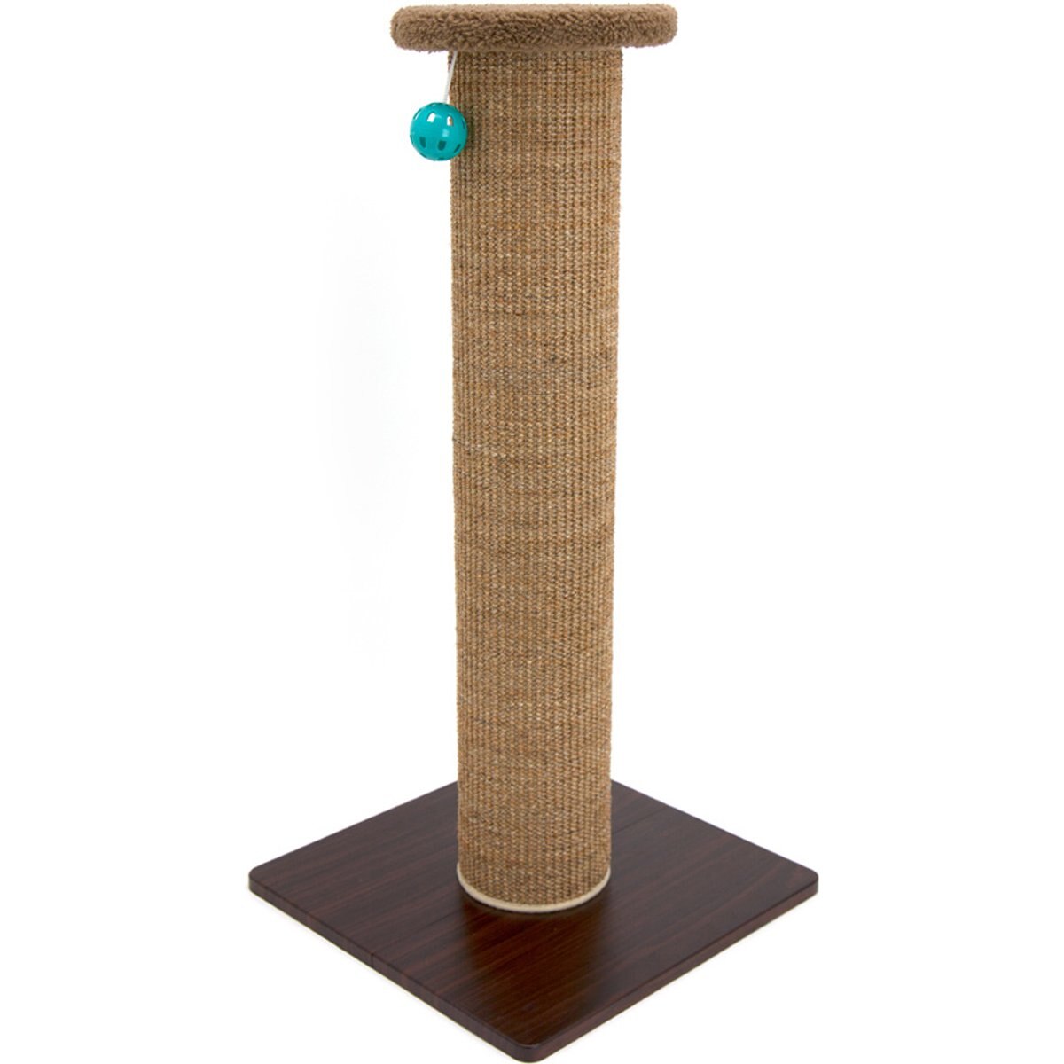 Kitty City Sisal Mat Cat Scratcher with Perch, Tan