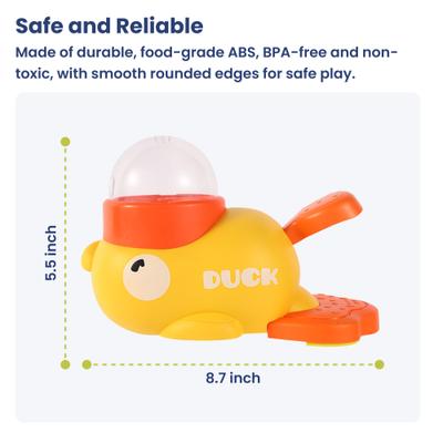 Show full view: PawsPik Happy Duck Interactive Dog Treat Dispenser Toy, Small, Yellow slide 5 of 11