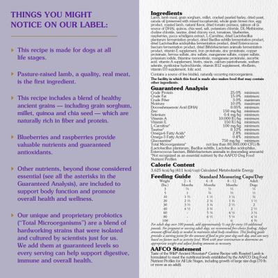 Show full view: Taste of the Wild Ancient Mountain with Ancient Grains Dry Dog Food, 28-lb bag slide 3 of 9