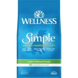 Wellness Simple Limited Ingredient Diet Lamb & Oatmeal Formula Dry Dog Food, 26-lb bag