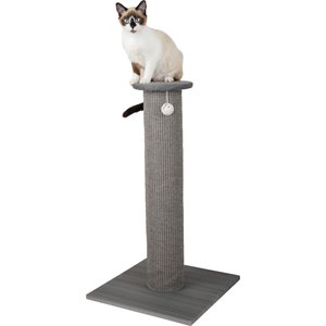 Kitty City Sisal Mat Cat Scratcher with Perch, Gray