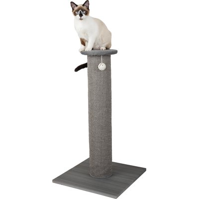 Kitty City Kitty City Sisal Mat Cat Scratcher with Perch, Gray