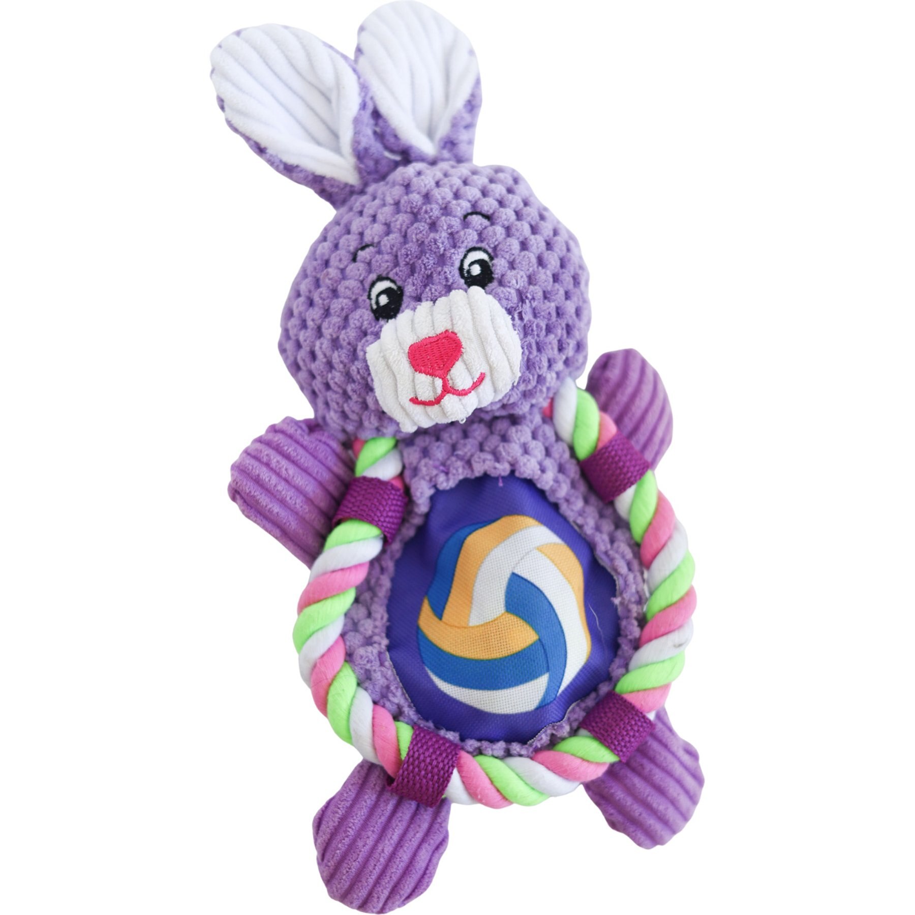 SteelDog USA Ropers Flat Sport Bunny Crinkle Plush Dog Toy