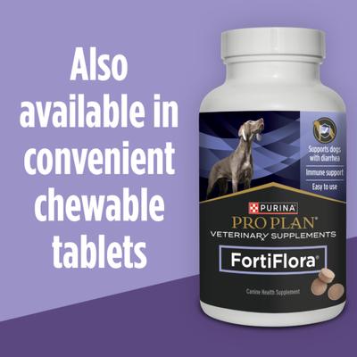 Show full view: Purina Pro Plan Veterinary Diets FortiFlora Powder Probiotic Digestive Supplement for Dogs, 180 count slide 8 of 13