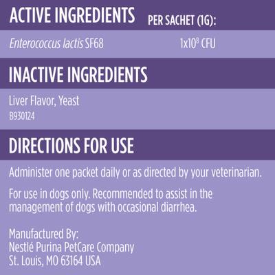 Show full view: Purina Pro Plan Veterinary Diets FortiFlora Powder Probiotic Digestive Supplement for Dogs, 180 count slide 7 of 13