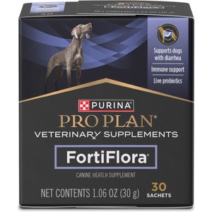 Purina Pro Plan Veterinary Diets FortiFlora Powder Probiotic Digestive Supplement for Dogs, 30 count