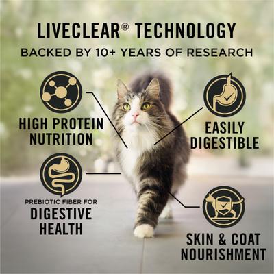 Show full view: Purina Pro Plan LiveClear Sensitive Skin & Stomach Turkey & Oatmeal Formula Dry Cat Food, 12.5-lb bag slide 6 of 13