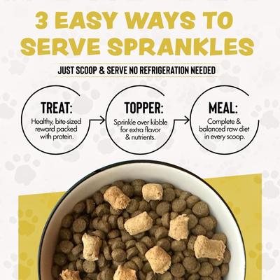 Show full view: Sprankles Chicken Recipe Raw Freeze-Dried Dog Food & Topper, 16-oz bag slide 3 of 11