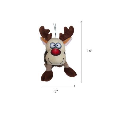 Show full view: SteelDog USA Christmas Holiday Ruffian Reindeer Crinkle Plush Dog Toy slide 3 of 6