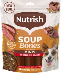 Nutrish Soup Bones Minis Chews with Real Beef & Barleys Dog Treats, 6.3-oz pouch (Rachael Ray)