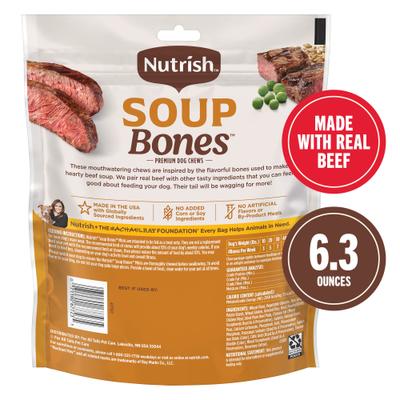 Show full view: Nutrish Soup Bones Minis Chews with Real Beef & Barleys Dog Treats, 6.3-oz pouch (Rachael Ray) slide 4 of 12