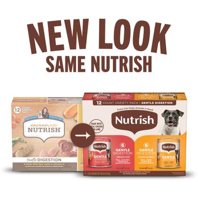 Show full view: Nutrish Gentle Digestion Variety Pack Canned Dog Food, 13-oz can, case of 12 slide 3 of 13