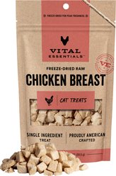Vital Essentials Chicken Breast Freeze-Dried Raw Cat Treats, 2.1-oz bag