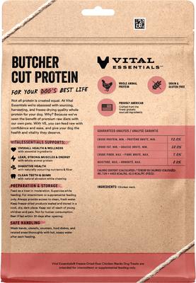 Show full view: Vital Essentials Chicken Necks Grain-Free Freeze-Dried Raw Dog Treats, 9-oz bag slide 3 of 10
