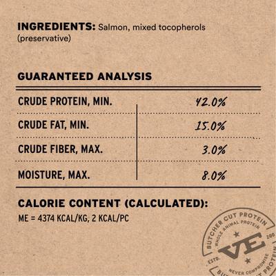 Show full view: Vital Essentials Salmon Bites Freeze-Dried Raw Dog Treats, 2.5-oz bag slide 4 of 10