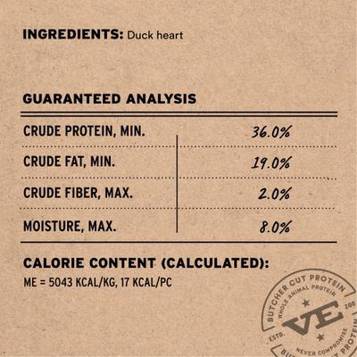 Show full view: Vital Essentials Duck Hearts Grain-Free Freeze-Dried Raw Dog Treats, 10-oz bag slide 4 of 10
