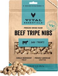 Vital Essentials Freeze-Dried Raw Beef Tripe Nibs Dog Chews, 14-oz bag