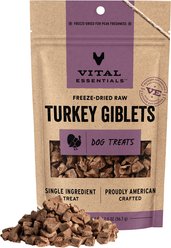 Vital Essentials Turkey Giblets Freeze-Dried Raw Dog Treats 2-oz bag