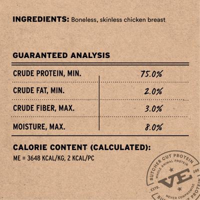 Show full view: Vital Essentials Chicken Breast Treats Freeze-Dried Raw Dog Treats, 2.1-oz bag slide 4 of 10