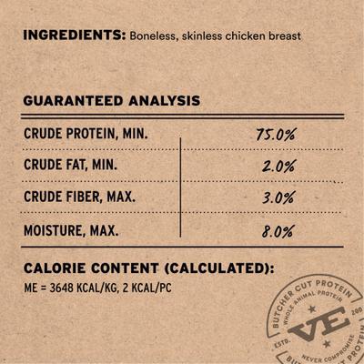 Show full view: Vital Essentials Chicken Breast Freeze-Dried Raw Cat Treats, 1-oz bag slide 4 of 10