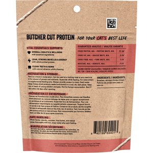 Vital Essentials Chicken Breast Single Ingredient Freeze-Dried Cat Treats, 1-oz bag